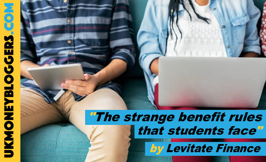 2 students with tablet and laptop - the strange benefit rules that students face
