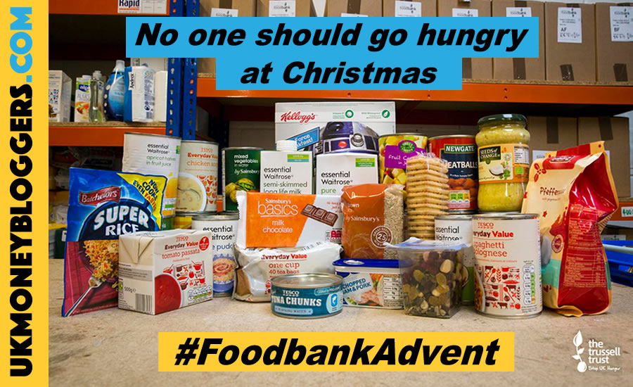 #FoodbankAdvent - no one should go hnugry at Christmas - a UK Money Blogger's campaign